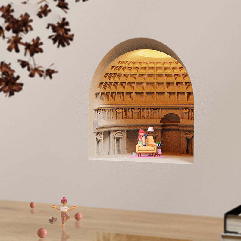 Pantheon Plaster Sensor LED Recessed Wall Sconce Night Light