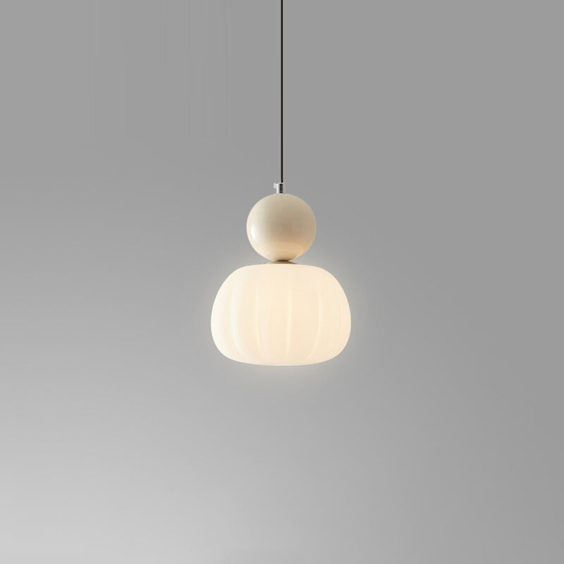 Minimalist Pumpkin Iron Acrylic Pendant Light — White / 220V-240V For UK/AU