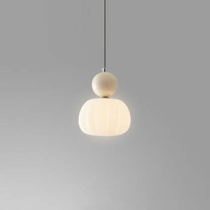 Minimalist Pumpkin Iron Acrylic Pendant Light — White / 220V-240V For UK/AU