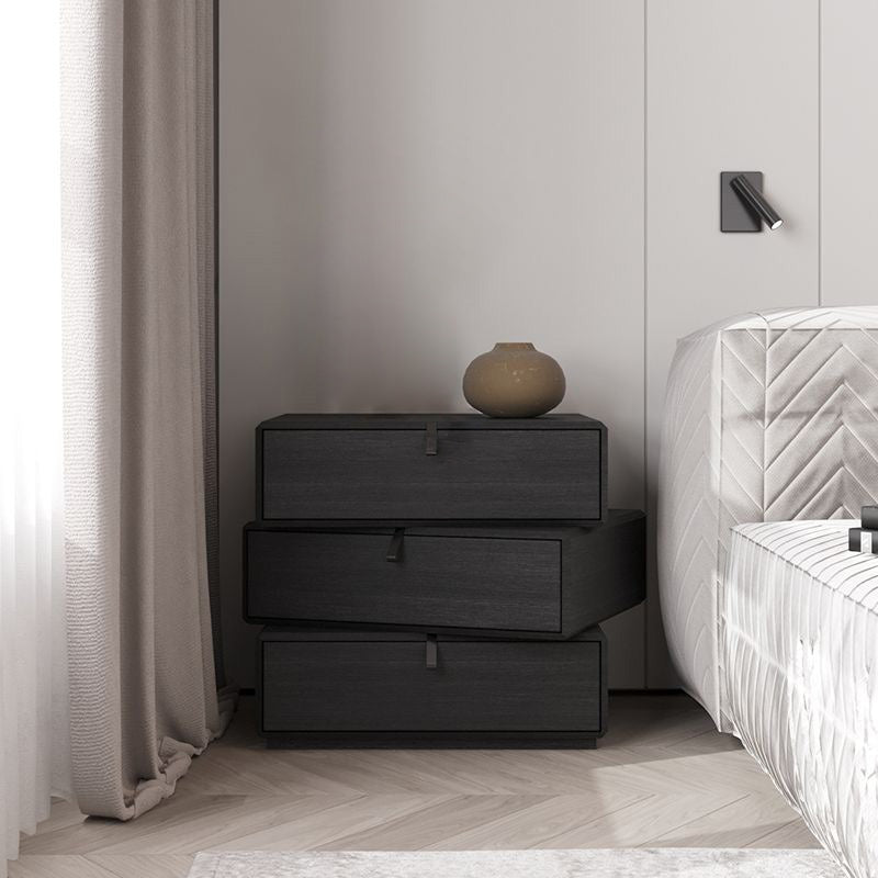 Nordic Wood Rotatable 3-Drawer Nightstand