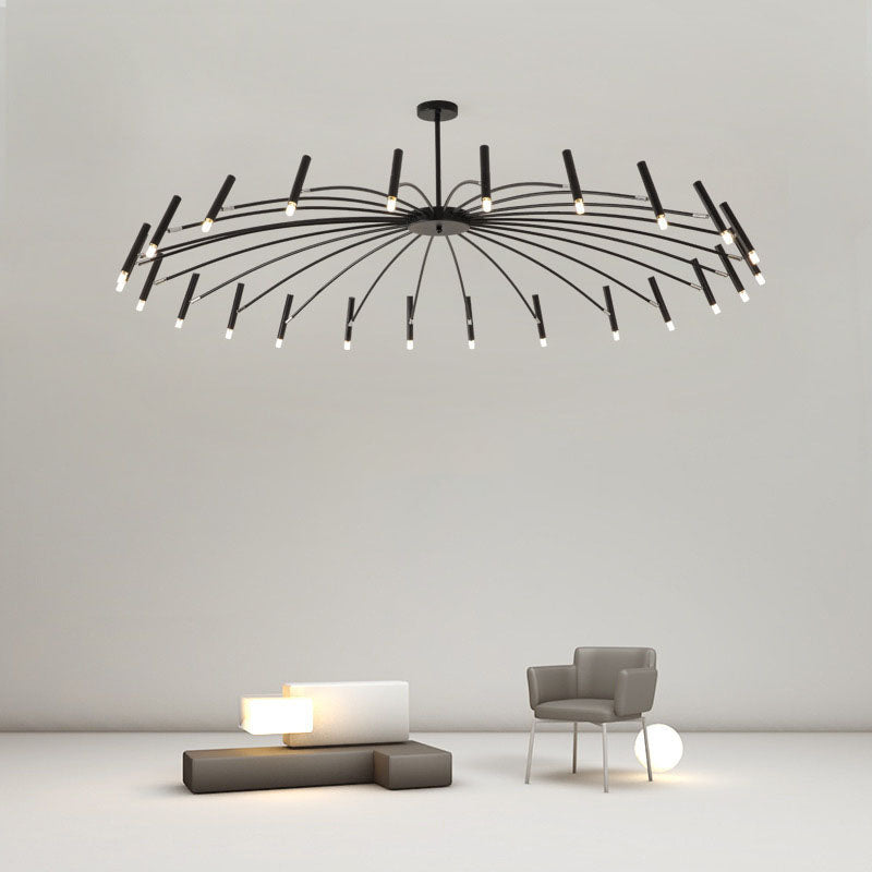 Scandinavian Radioactive Iron Aluminum Chandelier