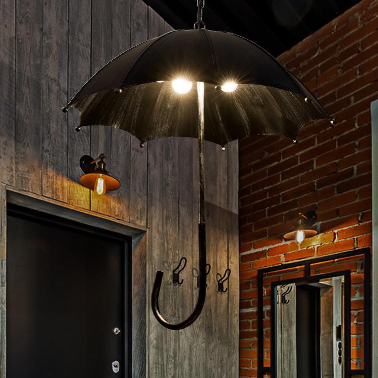 Retro Industrial Umbrella 5-Light Chandelier