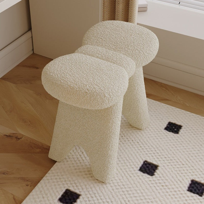 Scandinavian Lambswool Butterfly Vanity Stool
