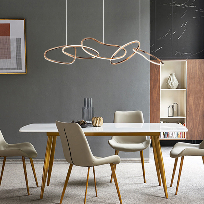 Nordic Stainless Steel Toroidal LED Chandelier