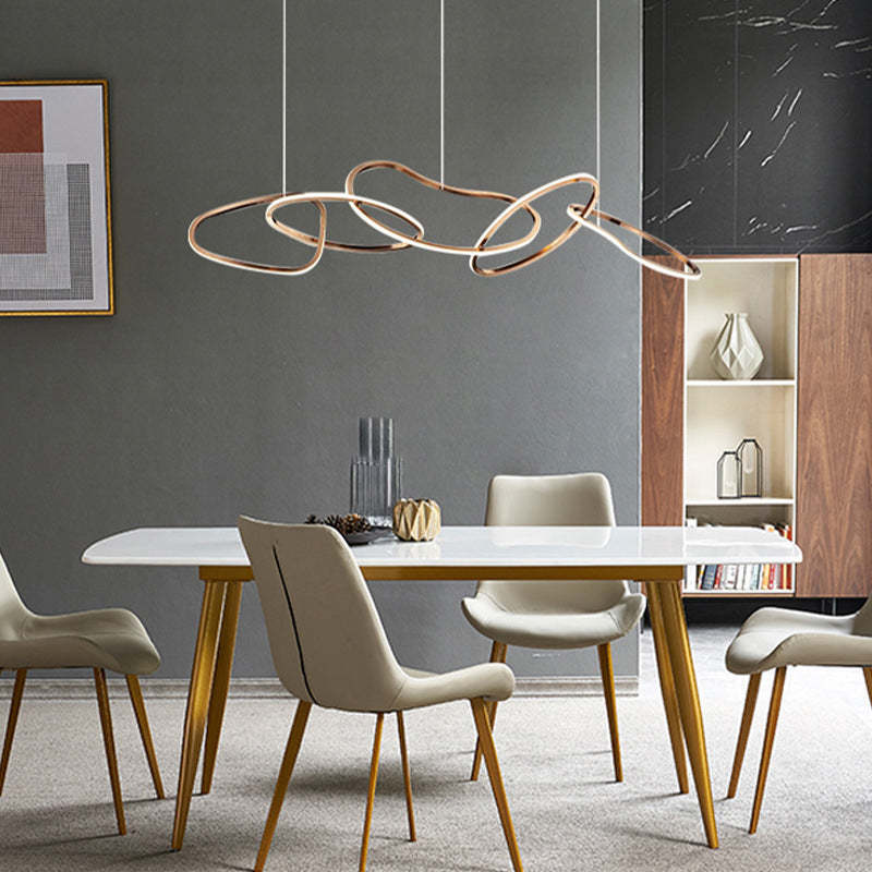 Nordic Stainless Steel Toroidal LED Chandelier