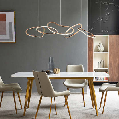 Nordic Stainless Steel Toroidal LED Chandelier
