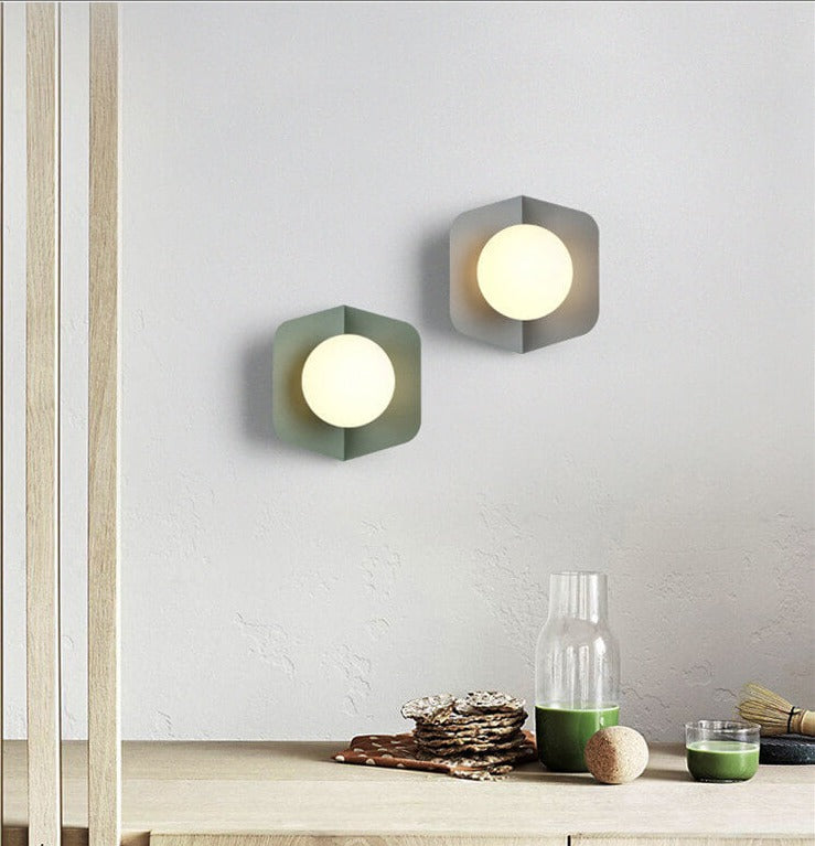 Glass Ball Single Globe Wall Sconce