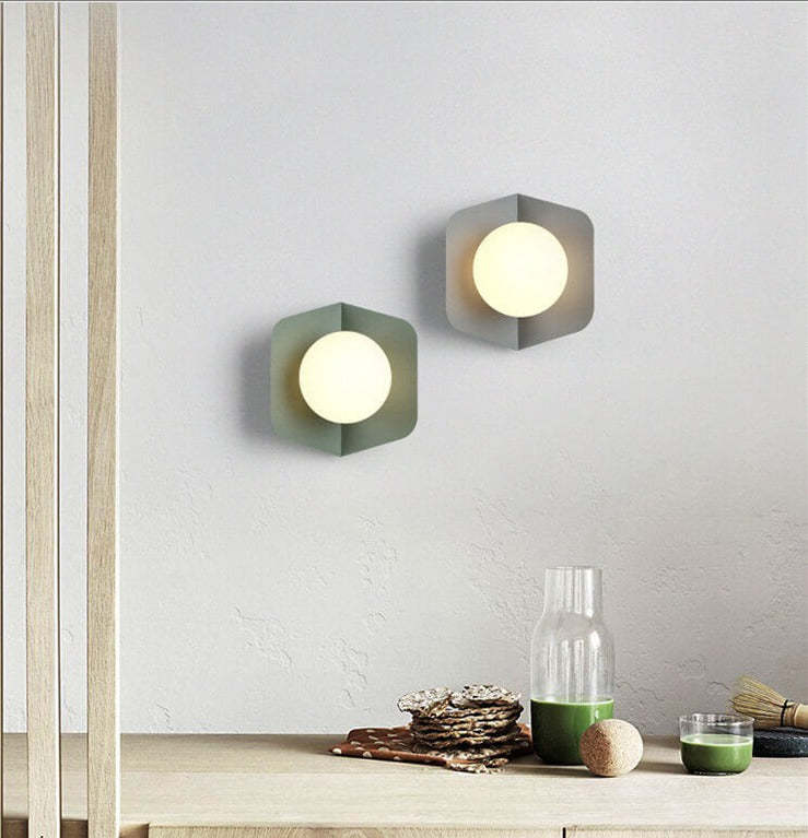 Glass Ball Single Globe Wall Sconce