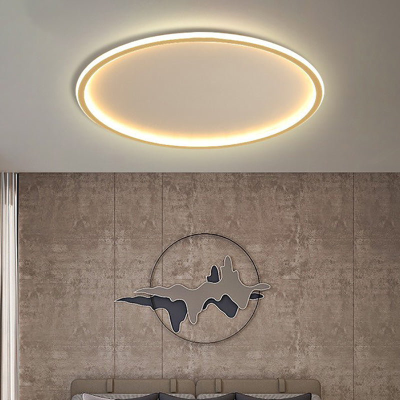 Minimalist Aluminum Circle Silicone LED Flush Ceiling Light