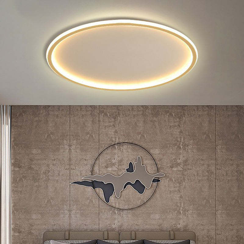 Minimalist Aluminum Circle Silicone LED Flush Ceiling Light