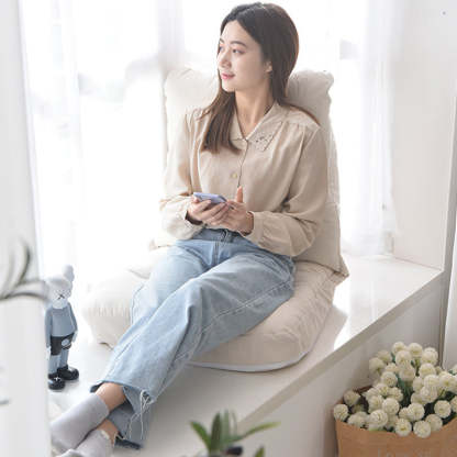 Minimalist Fabric Brushed Cotton Armless Sofa