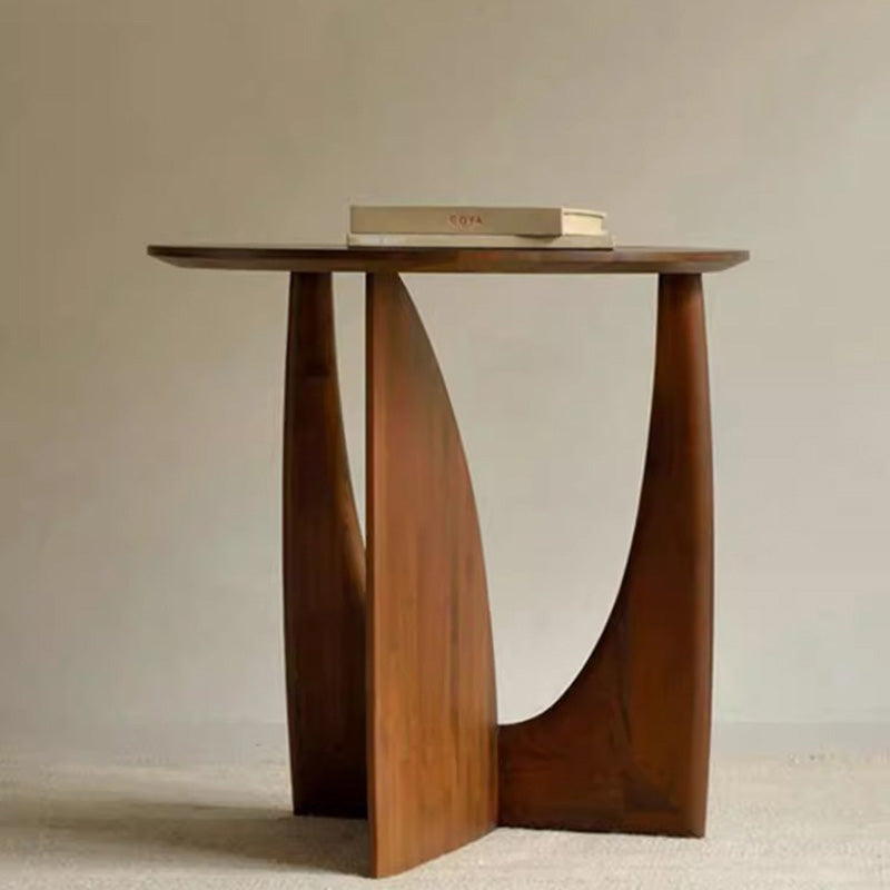 Japanese Round Wood Coffee Table