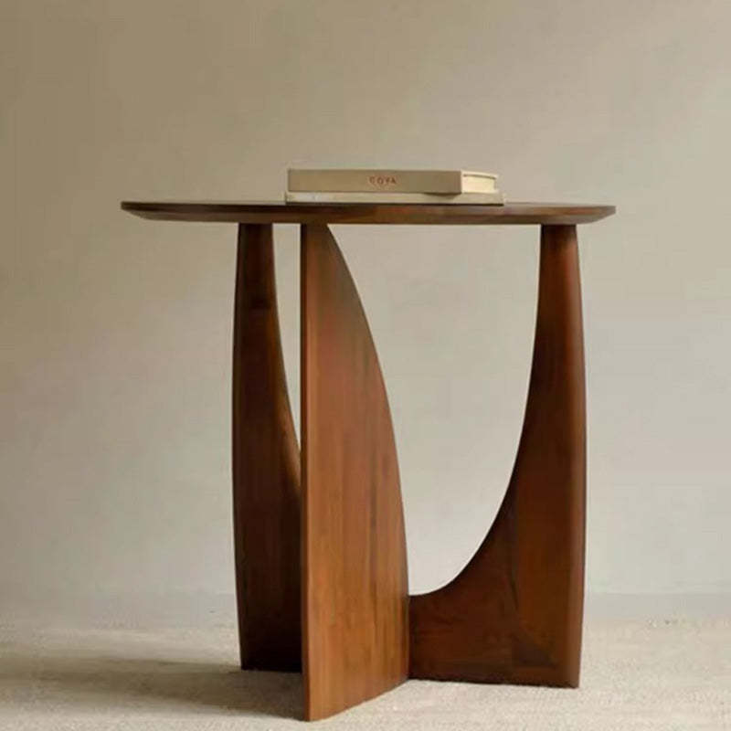 Japanese Round Wood Coffee Table
