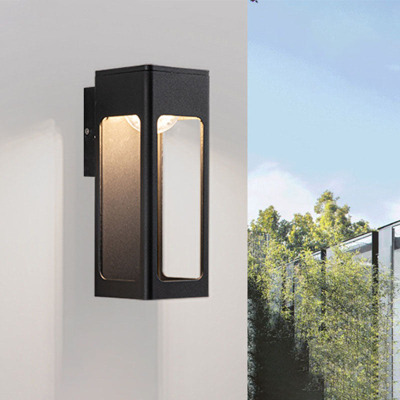 Minimalist Rectangle Aluminum LED Outdoor Wall Sconce