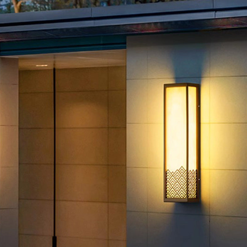 Chinese Stainless Steel Faux Marble Cubic LED Wall Sconce — Warm Light (3000K) / 110V-120V For US/CA