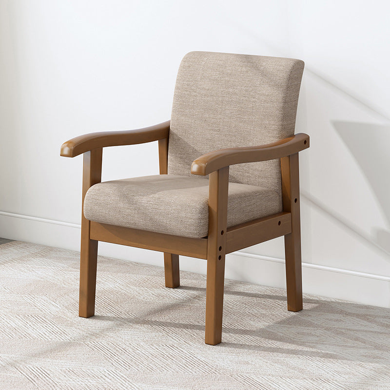 Minimalist Upholstered Fabric Wood Chair
