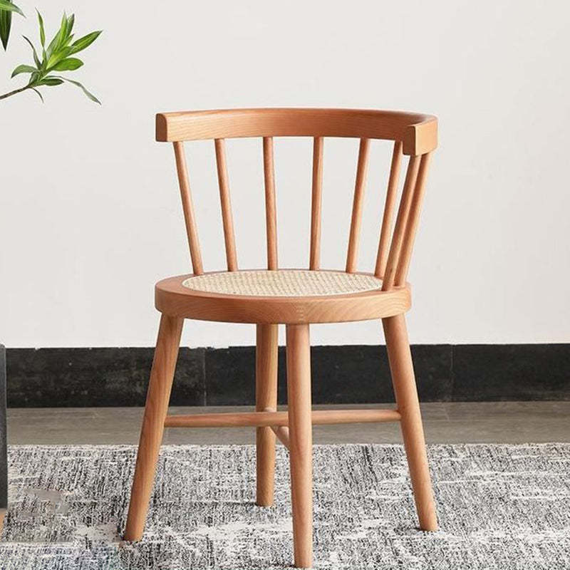 Chinese Bent Rattan Wood Dining Chair