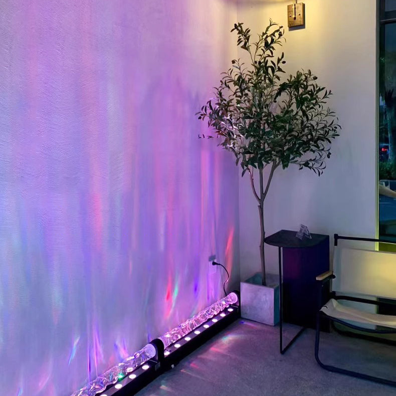 Art Deco Water Pattern Aluminum Acrylic Floor Lamp