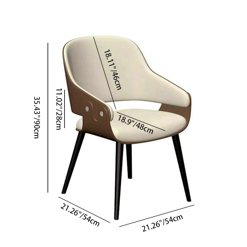 Minimalist Wood Leather Armchair