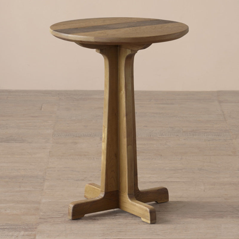 Vintage Distressed Wood End Table
