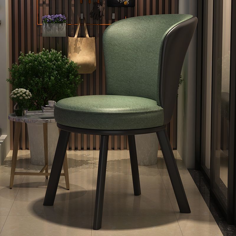 Contemporary Fabric Upholstered Steel Dining Chair