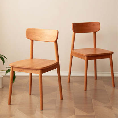 Scandinavian Rectangular Wood Chair