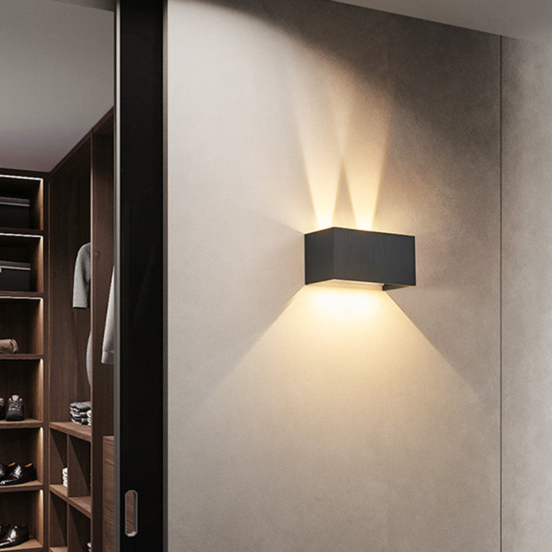 Nordic Aluminum Square Beam Reading Wall Sconce