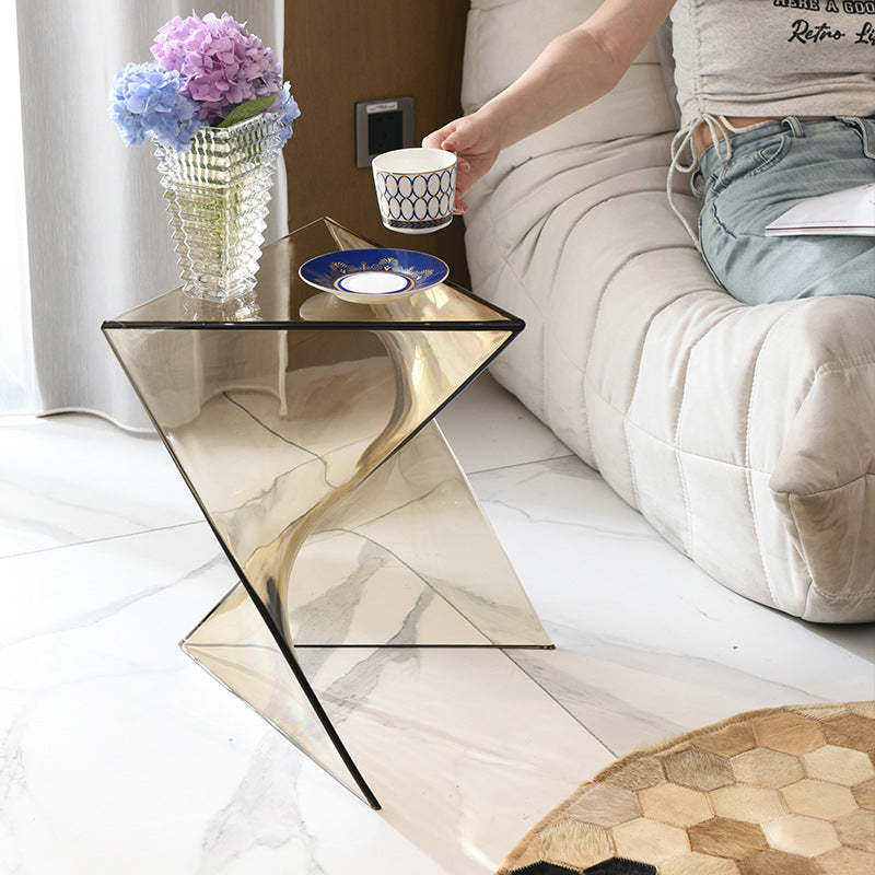 Minimalist Irregular Triangle Plastic End Table