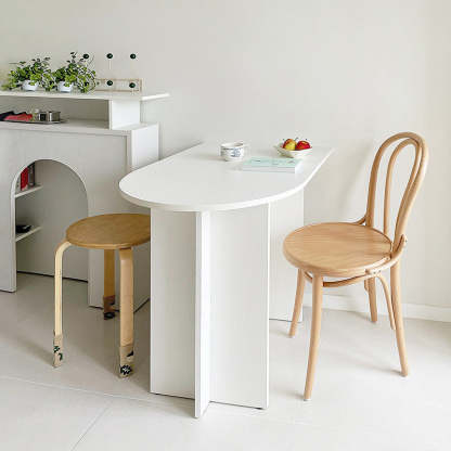 Minimalist Half Oval 6-Leg Coffee Table