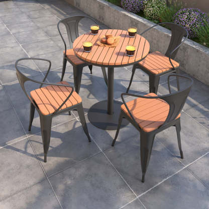 Nordic Plastic Square Outdoor Dining Chair