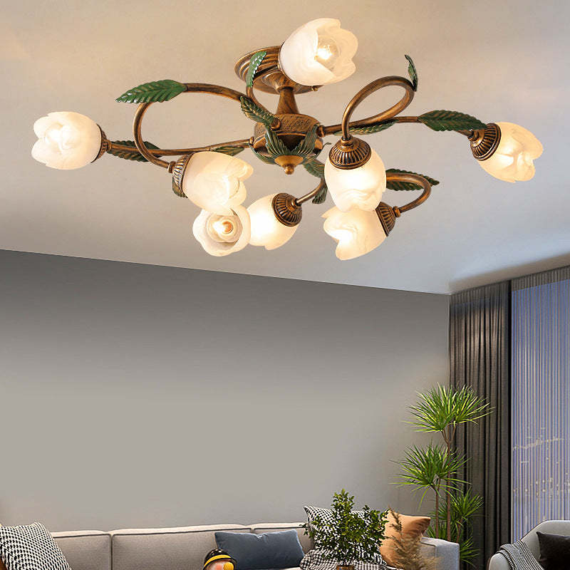 Modern Idyllic Iron Flower Branch Mount Light