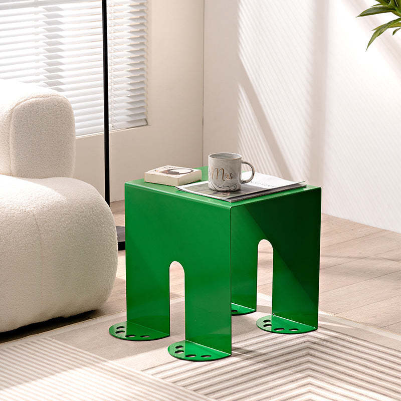 Scandinavian Iron Square End Table