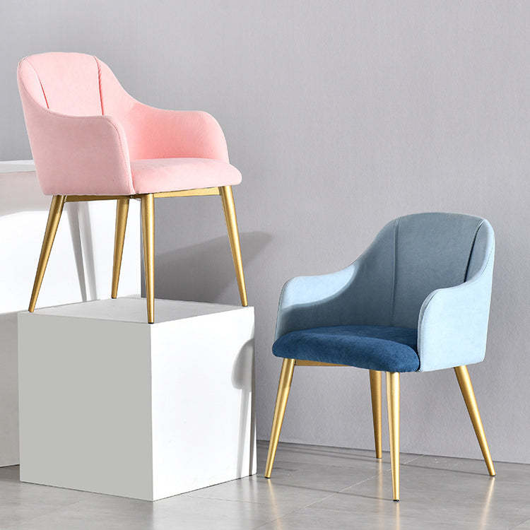 Nordic Curve Fabric Upholstered Dining Chair
