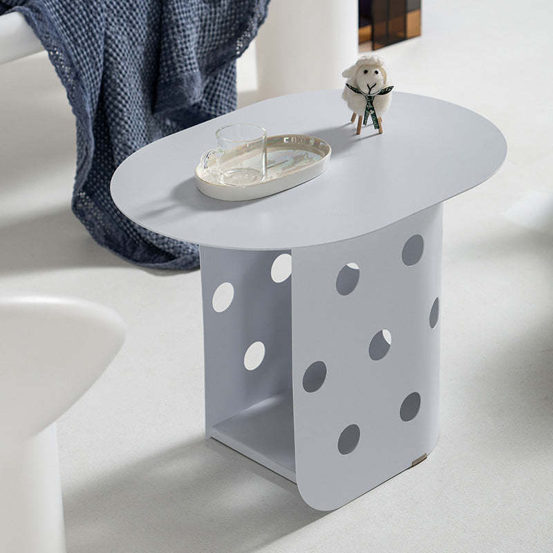 Nordic Oval Hollow Base Steel End Table