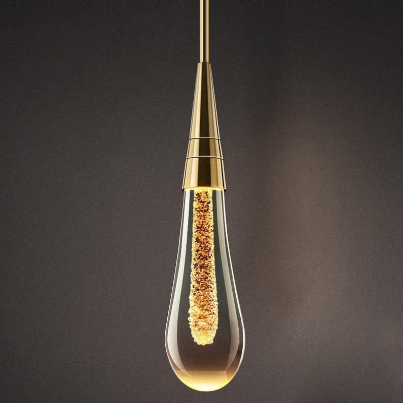 Scandinavian Water Drop Glass LED Pendant