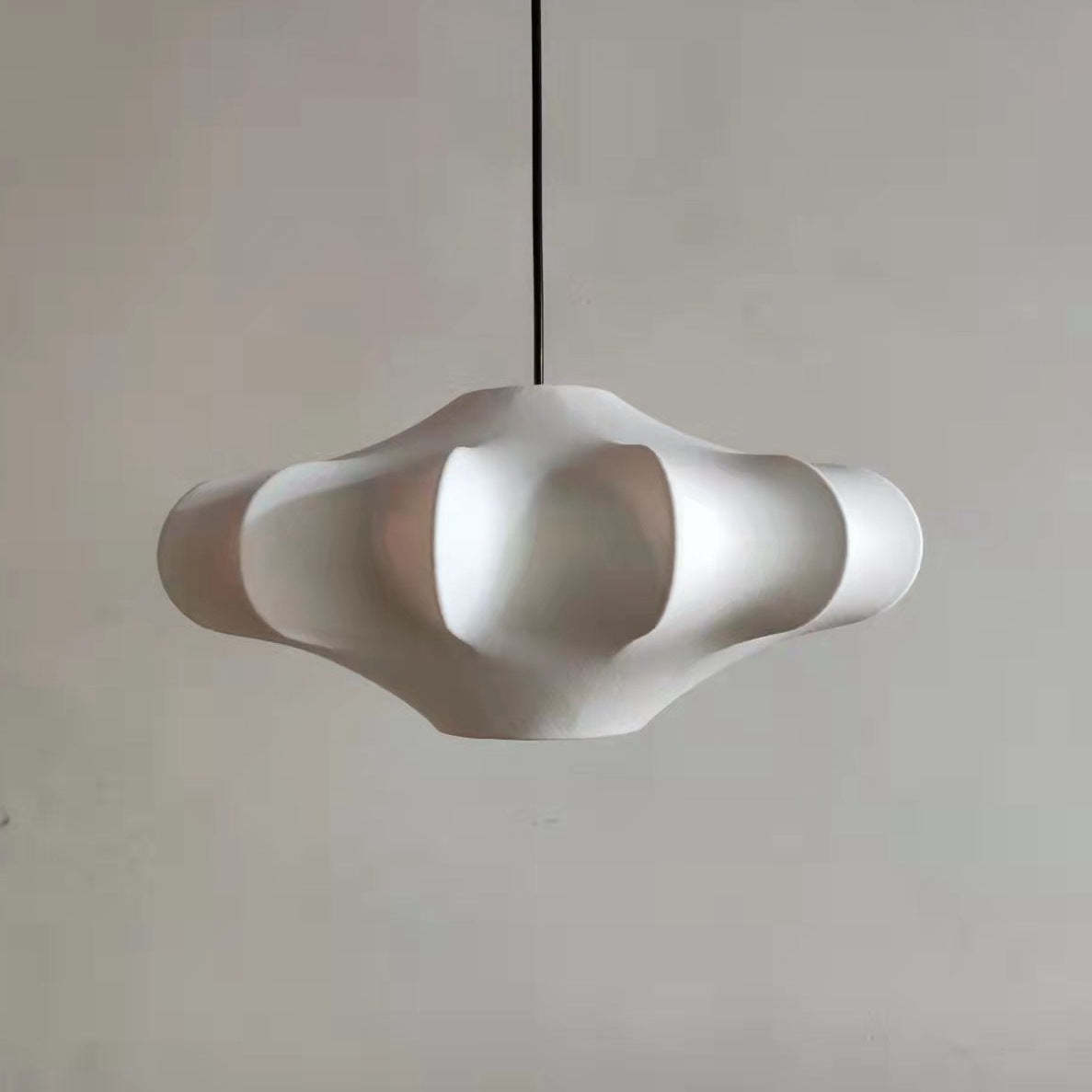Nordic Wrought Silk Lantern Pendant Light