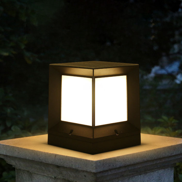 Modern Solar Quadrupole Outdoor Post Light
