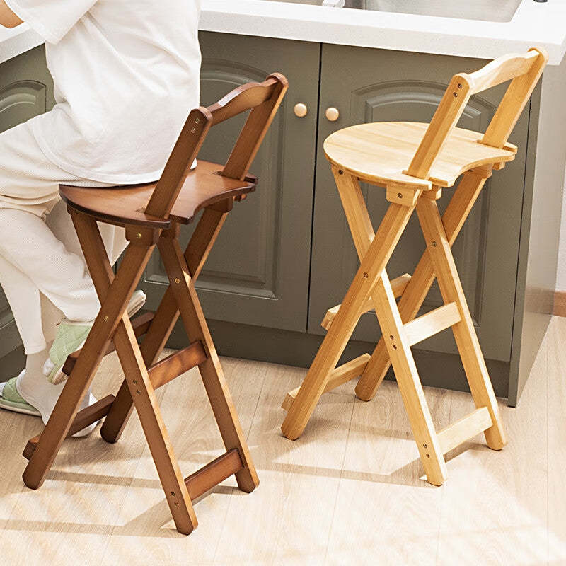 Minimalist Round Bamboo Bar Stool