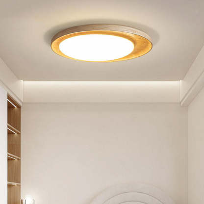 Japanese Minimalist Round Slim LED Flush Mount Light