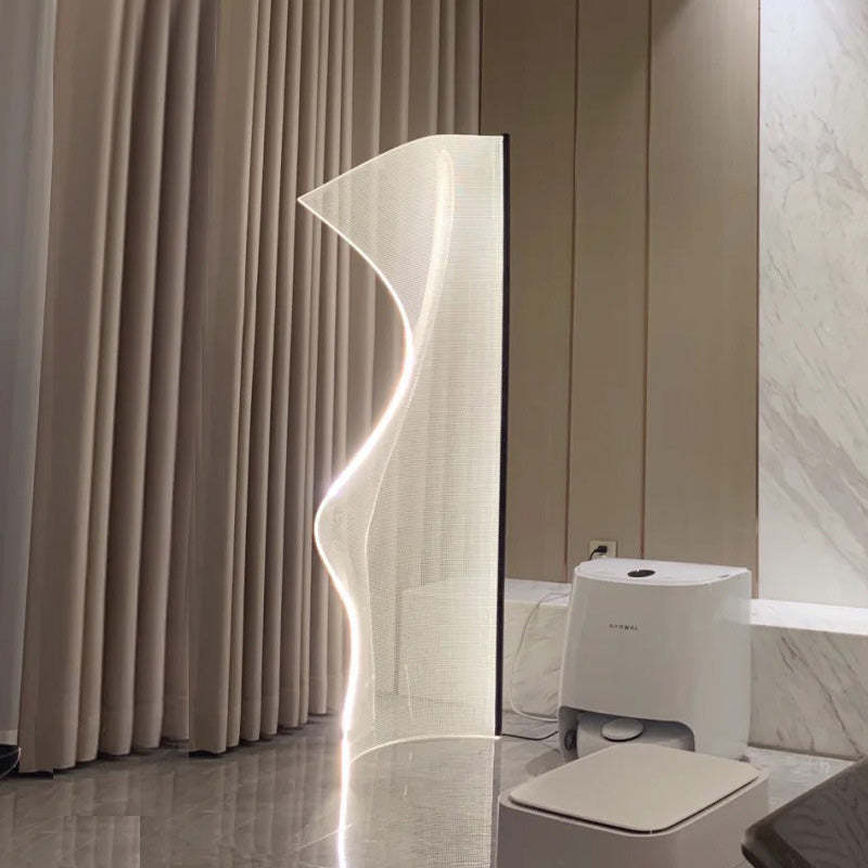 Art Deco Irregular Acrylic Aluminum LED Floor Lamp