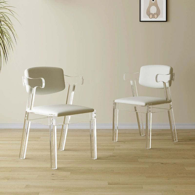 Minimalist Lambswool Acrylic Vanity Stool