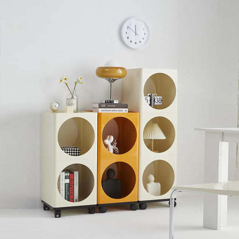 Modern Cubic Round Movable End Table — 1 / Yellow