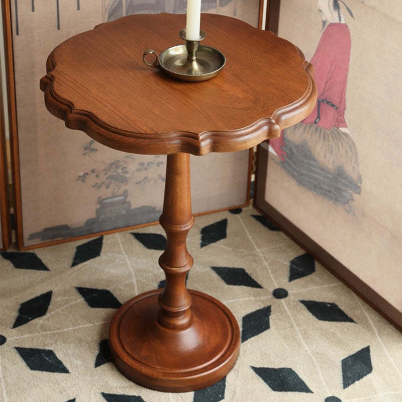 Vintage Round Lace Wood Coffee Table