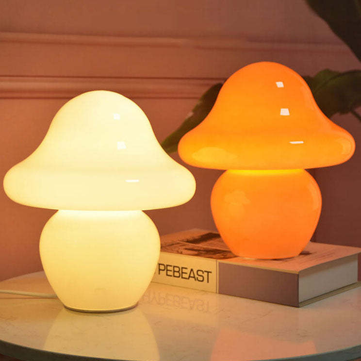 Modern Decorative Mushroom Striped Glass Lamp