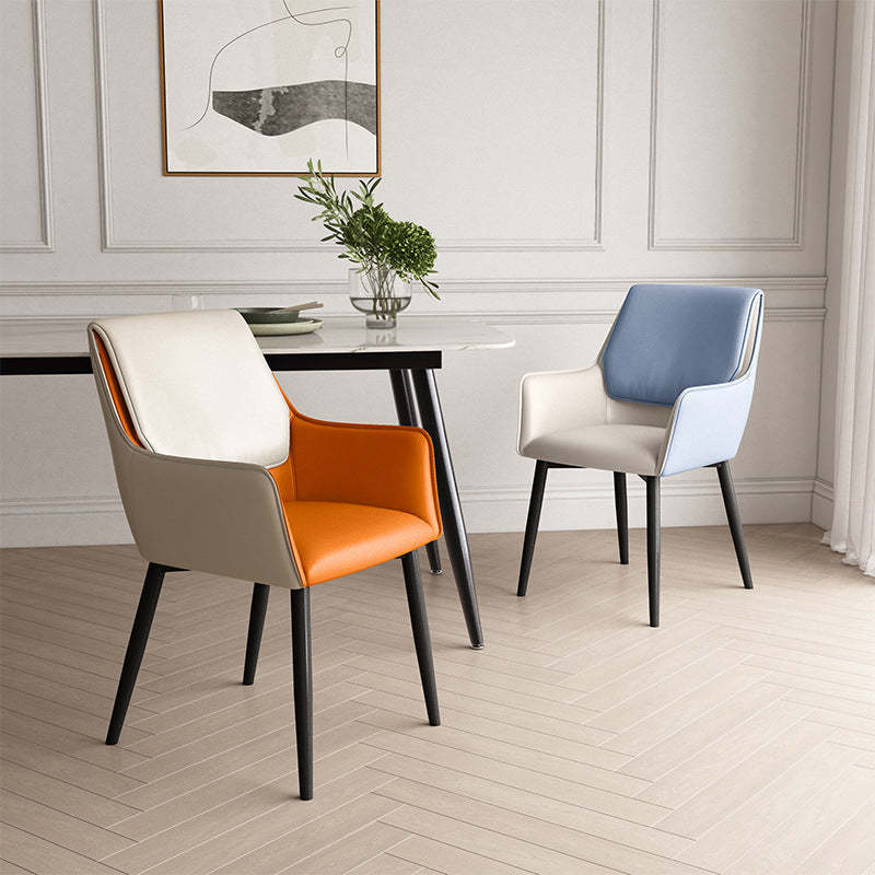 Modern Microfiber Leather Tapered Dining Chair