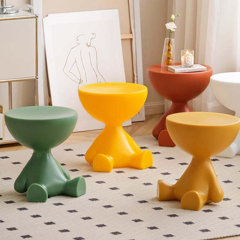 Scandinavian Cartoon Bear Base End Table