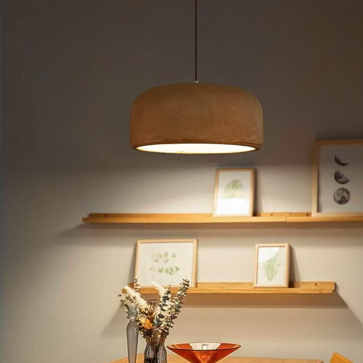 Japanese dome matte pendant lighting in resin — 11.81" W x 78.74" L x 7.87" H / White / 220V-240V (UK/AU)