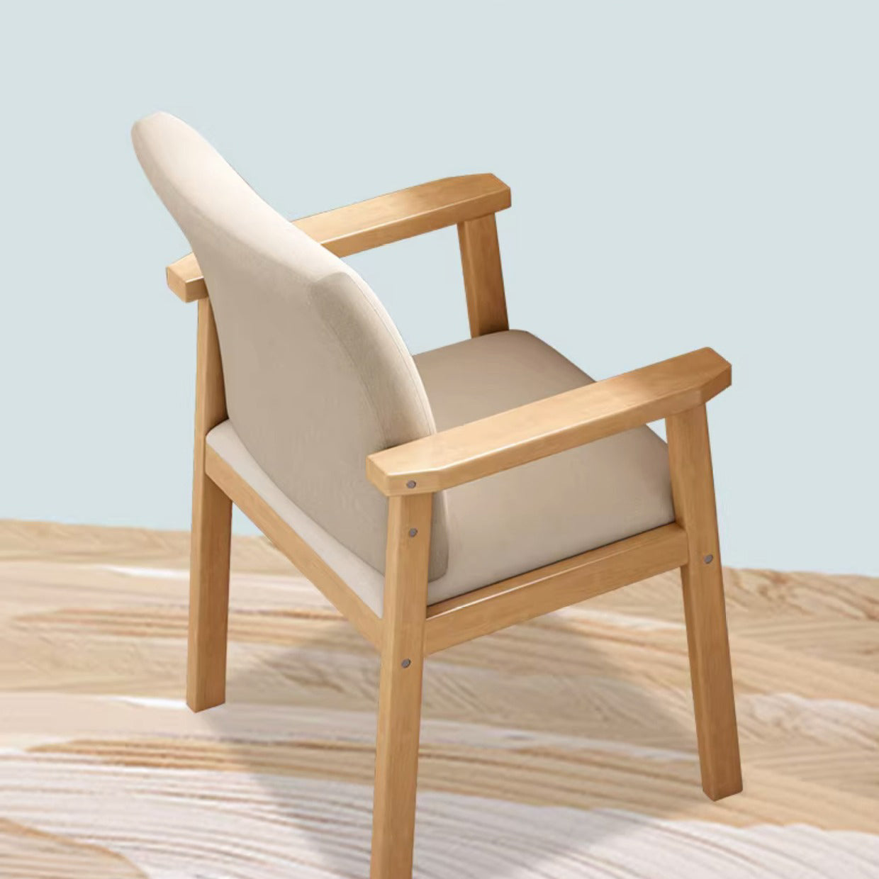 Nordic Fabric Wood Desk Chair
