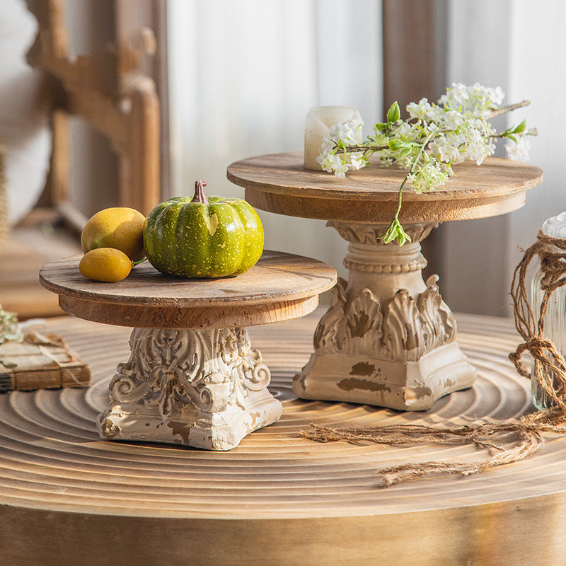 Vintage Carved Cedar Magnesium Tray Table