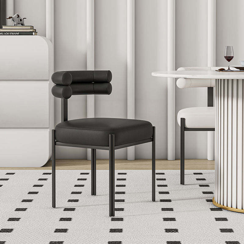 Black nordic curved-back dining chairs & benches